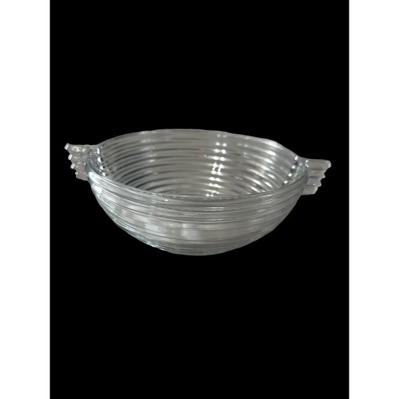 Vintage 1938-43 discontinued Anchor Hocking Manhattan clear 7 inch large fruit b - Picture 1 of 5